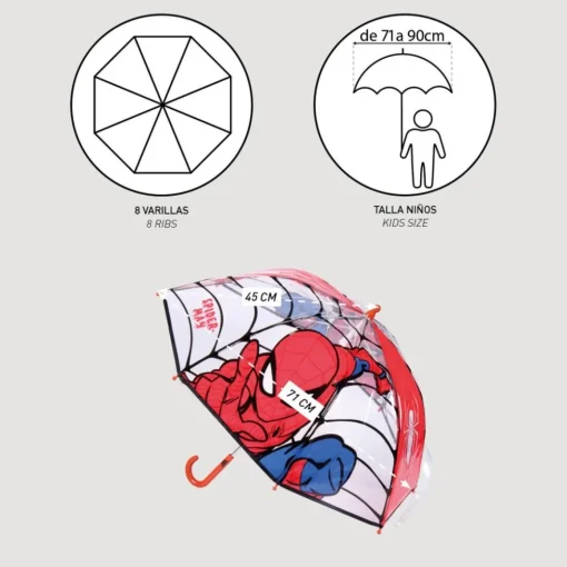 Spiderman® Paraply Gjennomsiktig