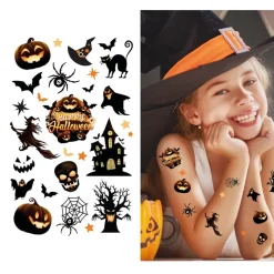 Spøkelsesaktige Halloween Engangstatoveringer
