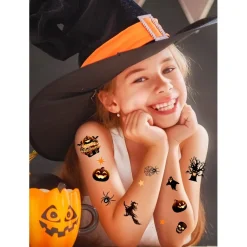 Spøkelsesaktige Halloween Engangstatoveringer