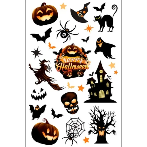 Spøkelsesaktige Halloween Engangstatoveringer