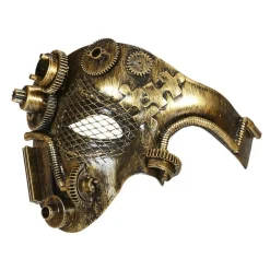 Steampunk Halvmaske Gull