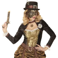 Steampunk Halvmaske Gull