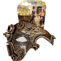Steampunk Halvmaske Gull