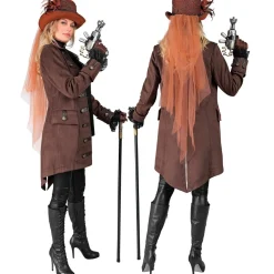 Steampunk Pirat Kaptein Frakk Kostyme