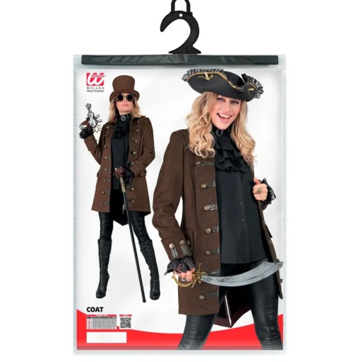 Steampunk Pirat Kaptein Frakk Kostyme