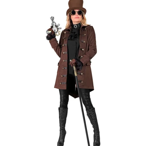 Steampunk Pirat Kaptein Frakk Kostyme