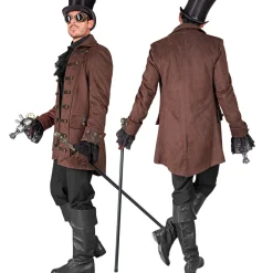 Steampunk Pirat Kaptein Frakk Kostyme