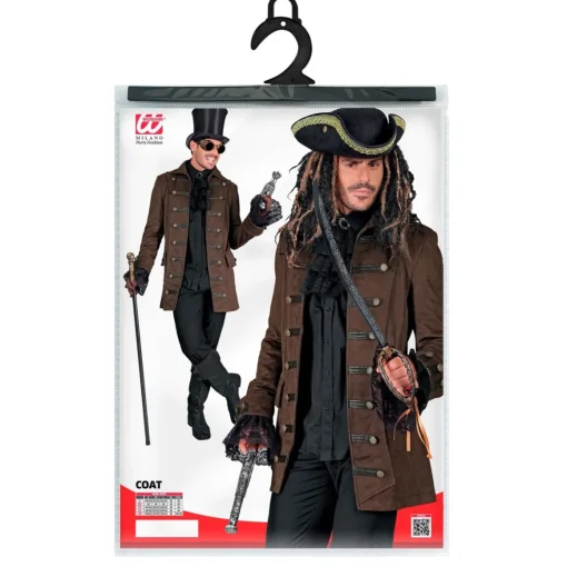 Steampunk Pirat Kaptein Frakk Kostyme