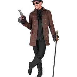 Steampunk Pirat Kaptein Frakk Kostyme