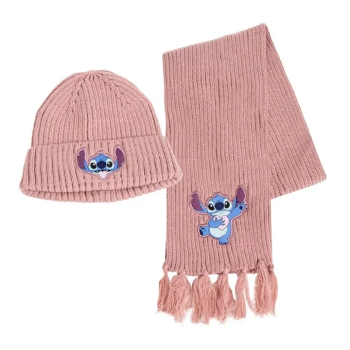 Stitch® Lue & Skjerf Rosa