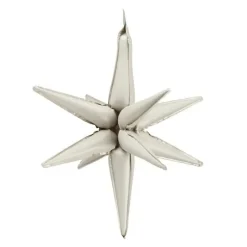 Stjerne 3D Folieballong Beige