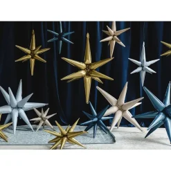 Stjerne 3D Folieballong Beige