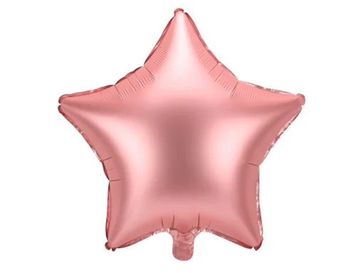 Stjerne Folieballong Matt Gullrosa