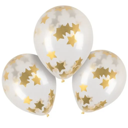 Stjerne Konfetti Latexballonger