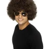 Stor Funky 70-talls Afroparykk Brun