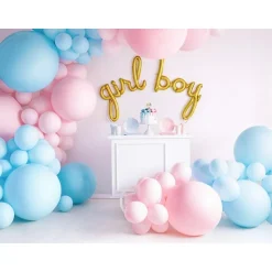 Stor Rund Ballong Lyseblå