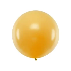 Stor Rund Ballong Metallisk Gull