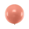 Stor Rund Ballong Metallisk Gullrosa