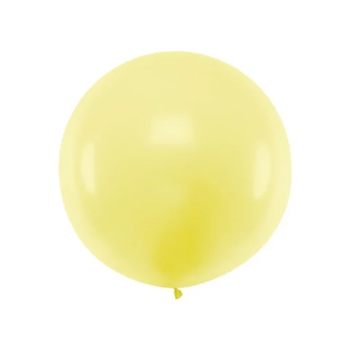Stor Rund Ballong Pastell Gul