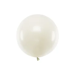 Stor Rund Ballong Pastell Kremhvit