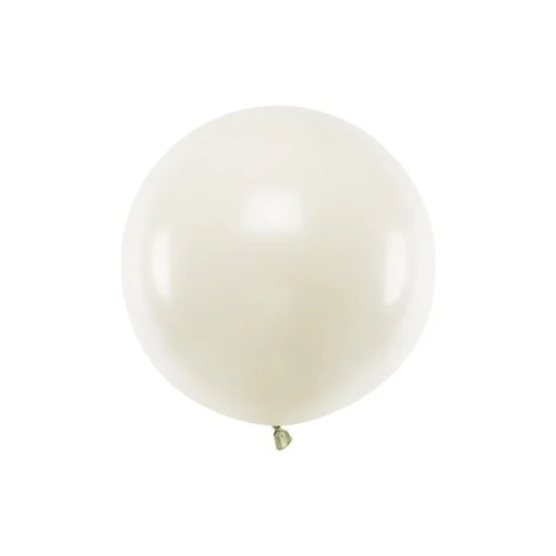 Stor Rund Ballong Pastell Kremhvit
