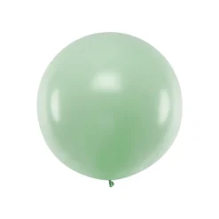 Stor Rund Ballong Pastell Pistasj