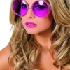 Store Runde Briller Neonrosa