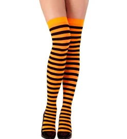 Stripete Knestrømper Oransje
