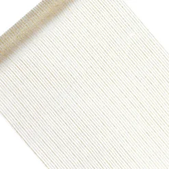 Stripete Organza Stoffrull Hvit og Gull