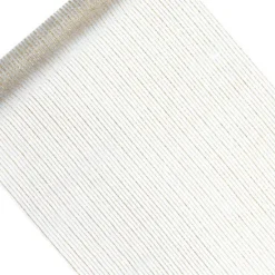 Stripete Organza Stoffrull Hvit og Gull
