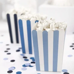 Stripete Popcornbegere Blå