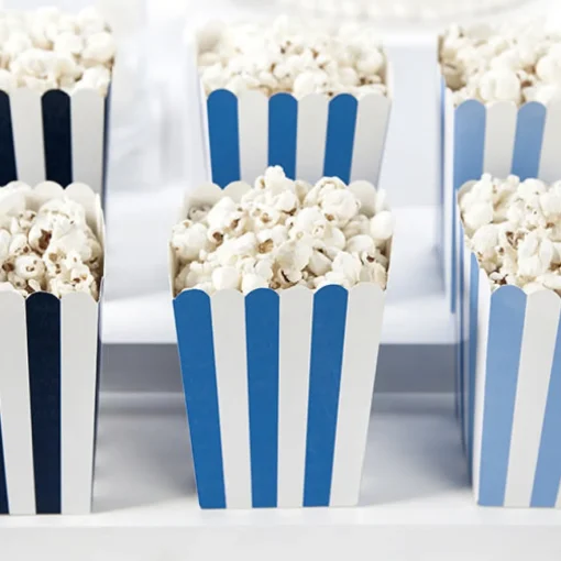 Stripete Popcornbegere Blå