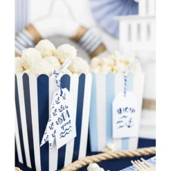 Stripete Popcornbegere Blå