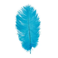 Strutsefjær Turkis 30-35 cm