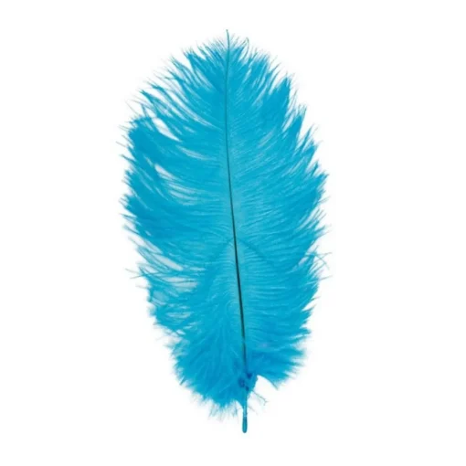 Strutsefjær Turkis 30-35 cm