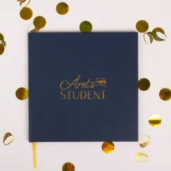 Student Gjestebok Kunstskinn Marineblå