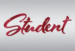 Student Hengepynt Banner Rød