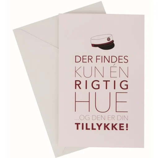 Student Kort Konvolutt Rød