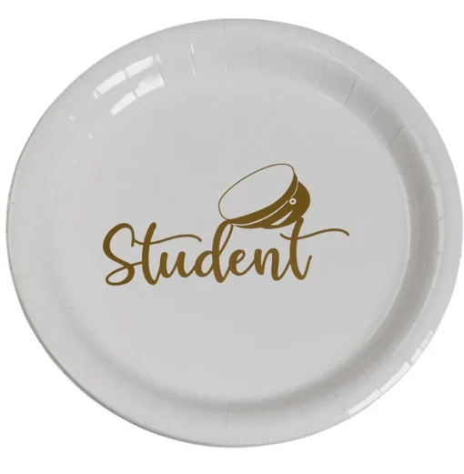 Student Papptallerkener Gull