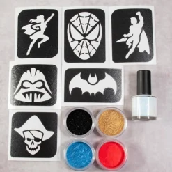 Superhelt Glitter Tatoveringer