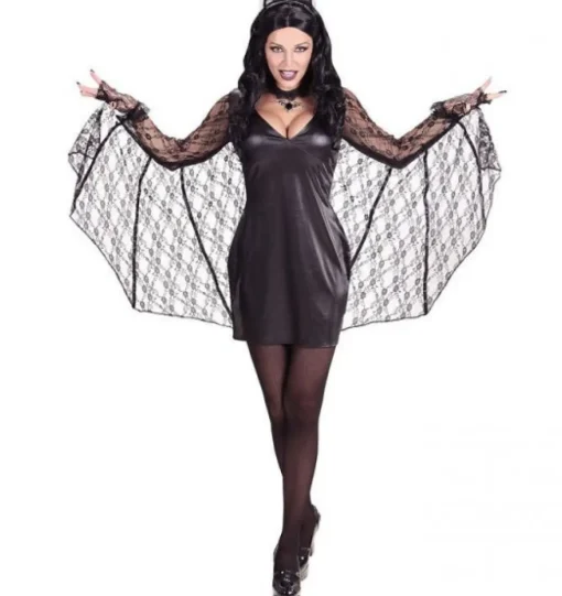 Svart Batwoman Kostyme