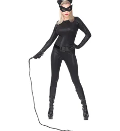 Svart Catwoman Kostyme