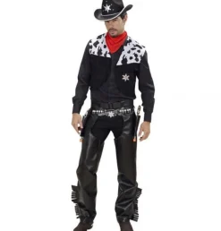 Svart Cowboy Kostyme
