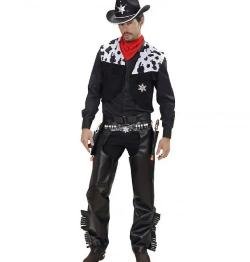 Svart Cowboy Kostyme