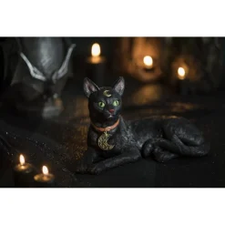 Svart Katt Skulptur