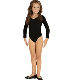 Svart Langermet Bodystocking Barnekostyme