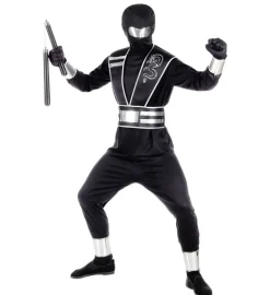 Svart Ninja Barnekostyme