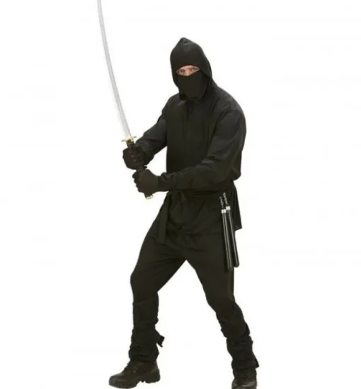 Svart Ninja Kostyme
