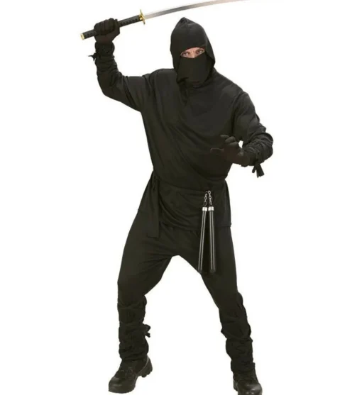 Svart Ninja Kostyme