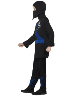 Svart Ninjakriger Barnekostyme